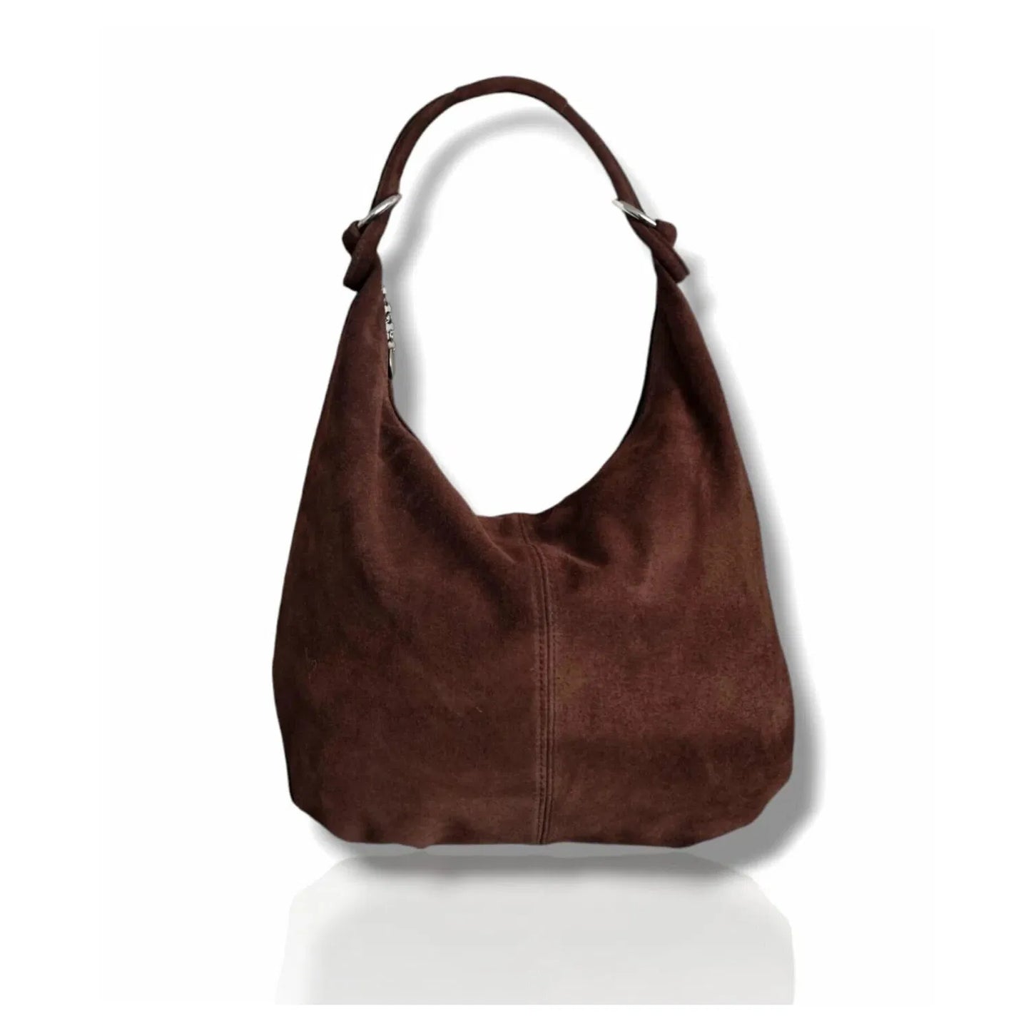 Real Suede Leather Shoulder Oversize Hobo bag