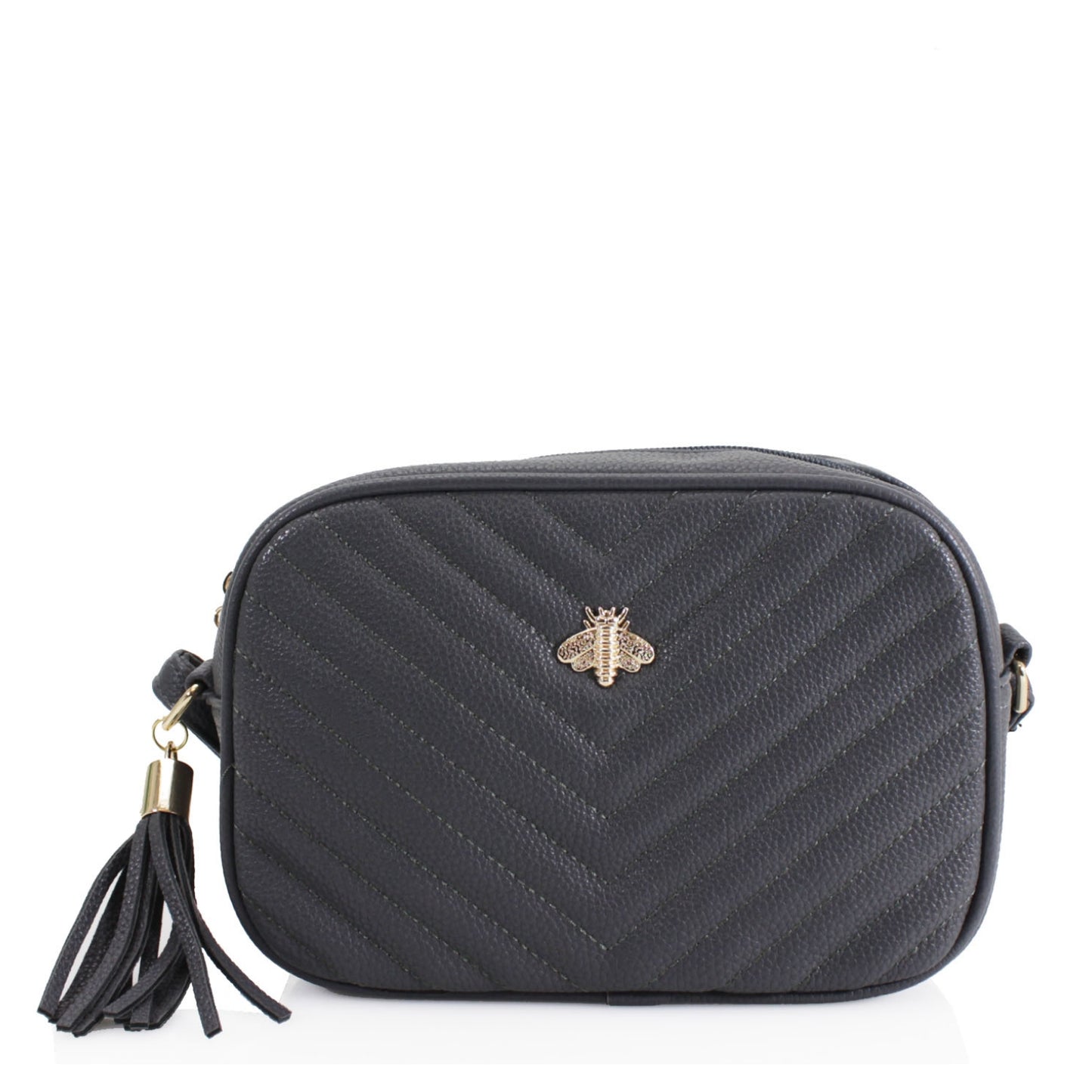 Bee Quilted Medium Crossbody Bag