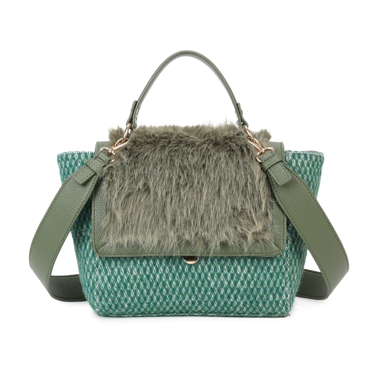 Women Fluffy Top Handle Bag