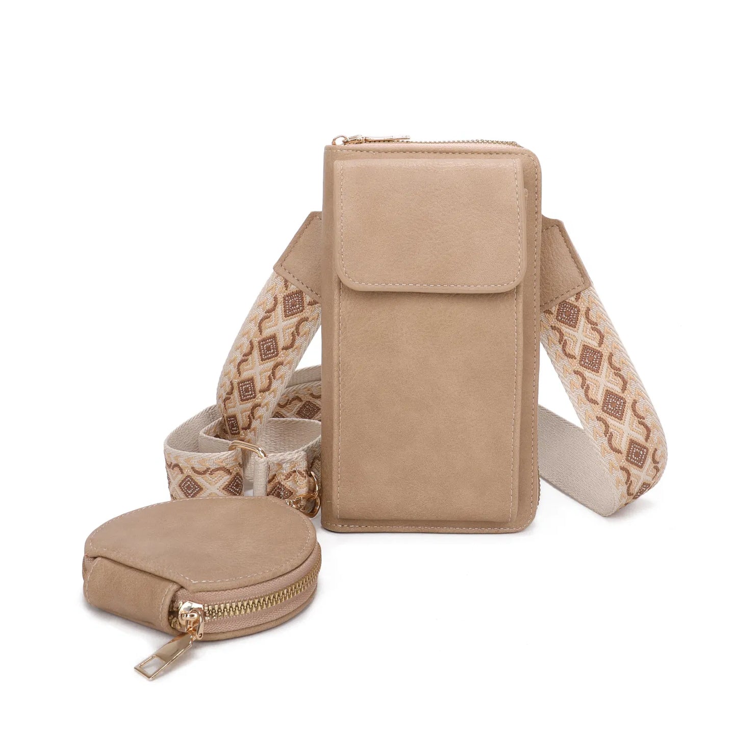 Long Canvas Strap Phone Case with Coin Purse