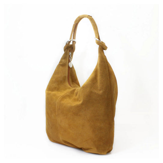 Real Suede Leather Shoulder Oversize Hobo bag
