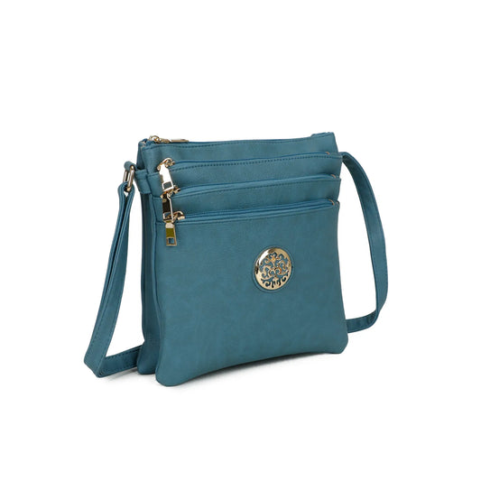 Triple Zipped Crossbody Bag
