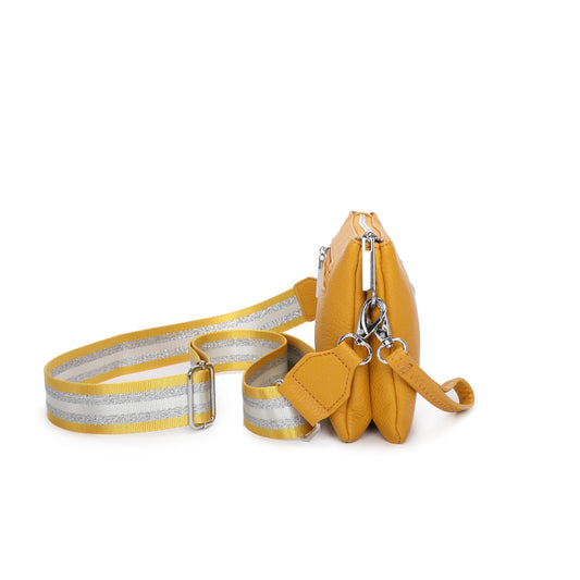 Soft Faux Leather Bee Decoration Wristlet cross body Purse