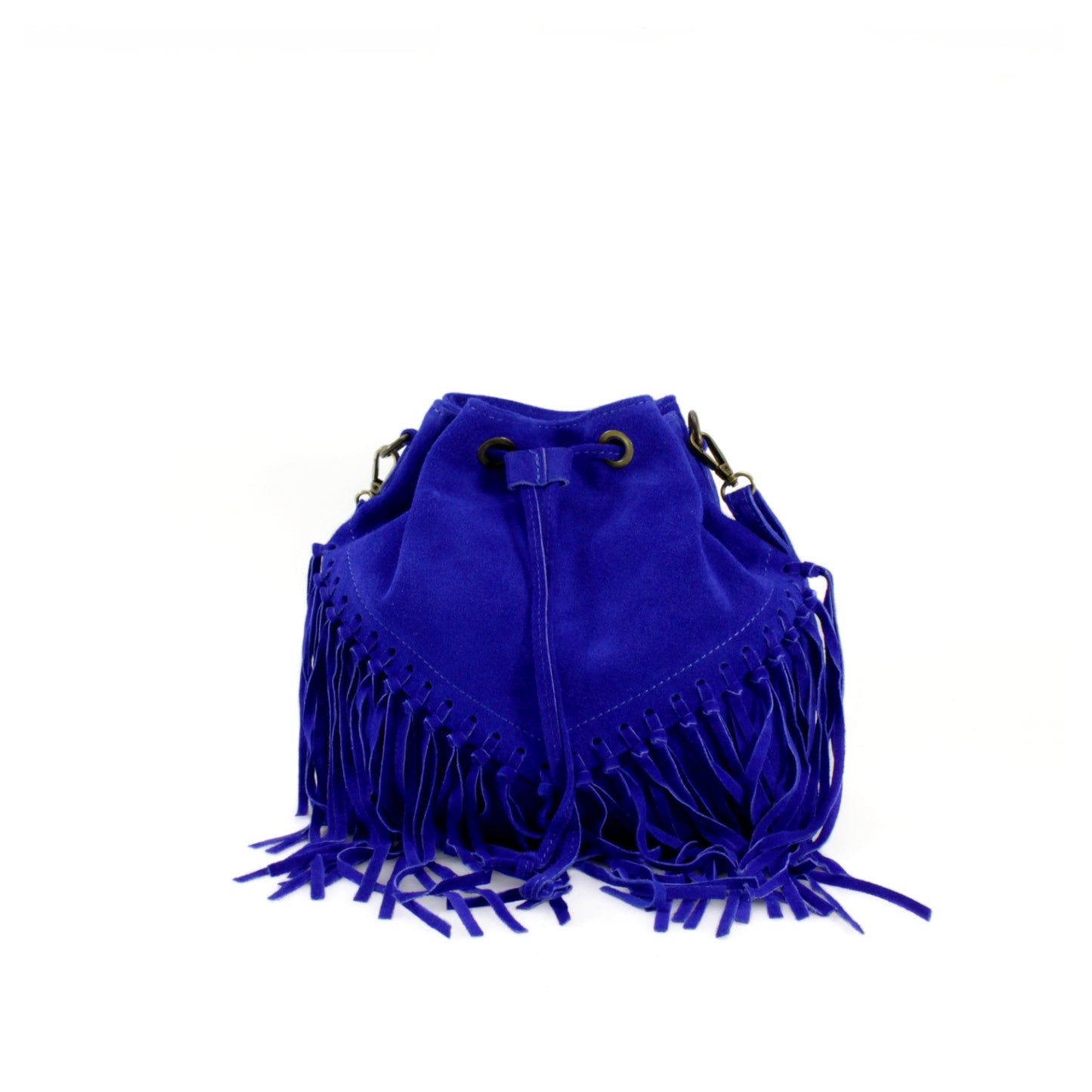 Real Suede Leather Bucket Bag