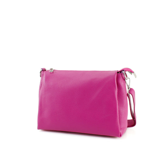 Real Leather Soft Medium Triple Compartment Handbag