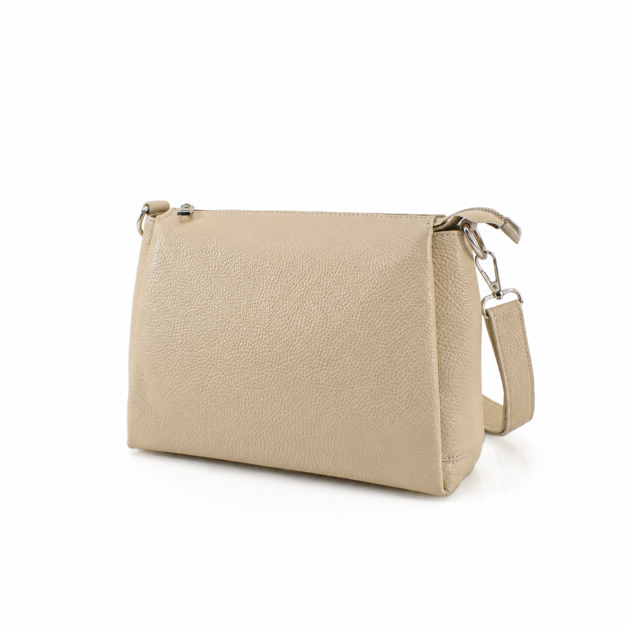 VPL20 Genuine Leather Crossbody Bag – Beige