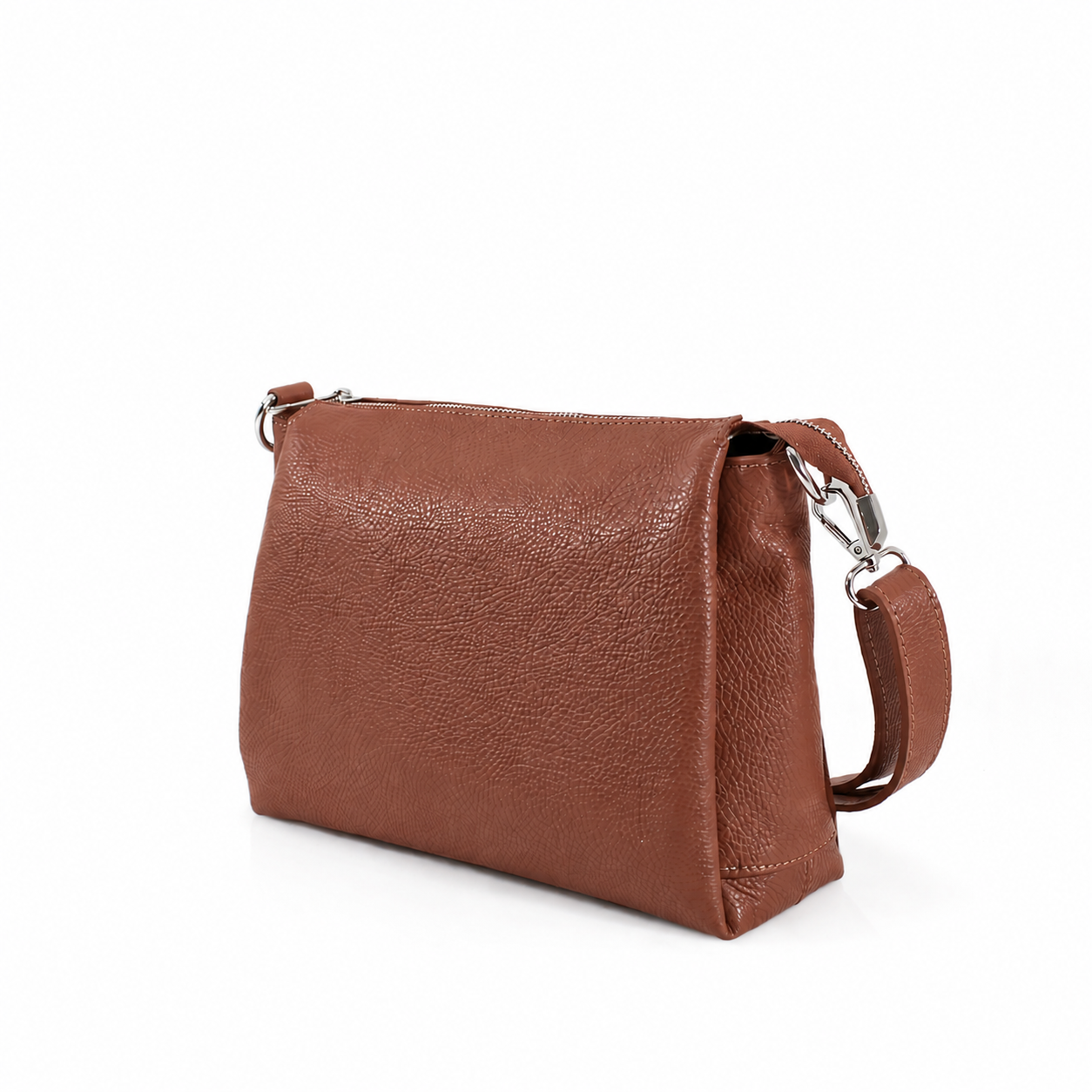 VPL20 Genuine Leather Crossbody Bag – Chestnut Brown