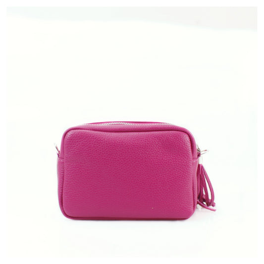 Real Leather Tassels Crossbody Bag