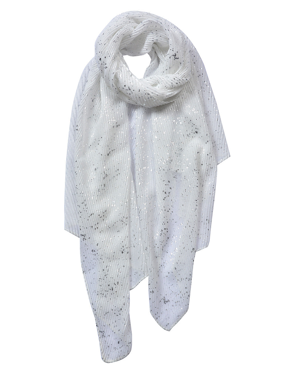 Brand New Super Soft with Silver Small Piece Glitter Crinkle Pattern Scarf in Wine, Blue, Navy, Royal, White Colours