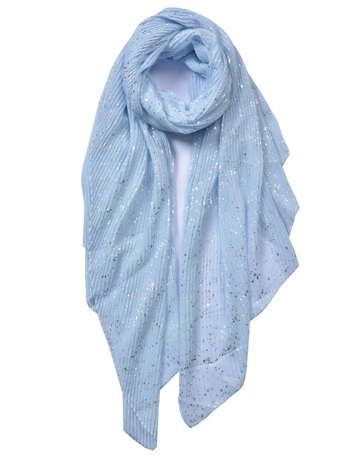 Brand New Super Soft with Silver Small Piece Glitter Crinkle Pattern Scarf in Wine, Blue, Navy, Royal, White Colours