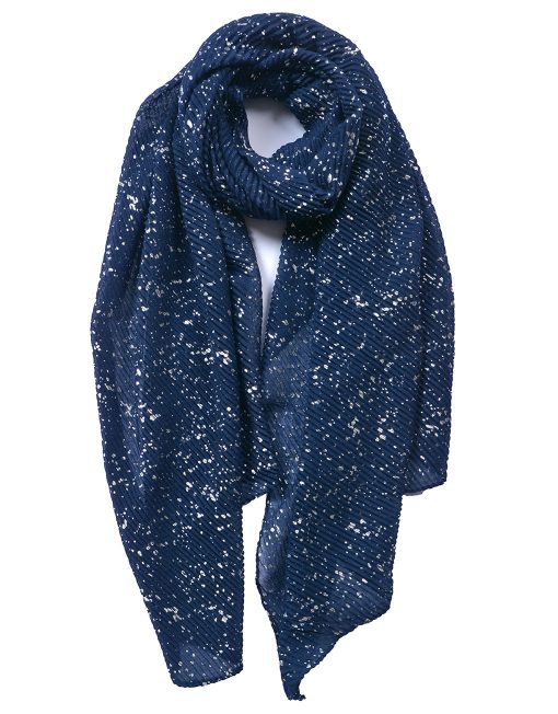 Brand New Super Soft with Silver Small Piece Glitter Crinkle Pattern Scarf in Wine, Blue, Navy, Royal, White Colours