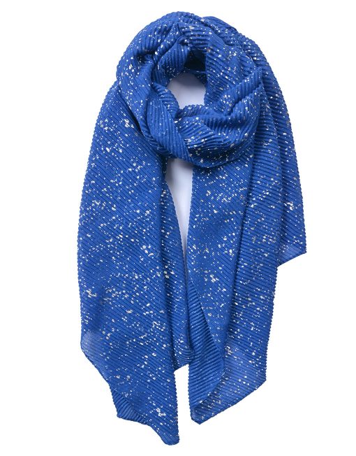 Brand New Supper Soft with Silver Small Piece Glitter Crinkle Pattern Scarf in Wine, Blue, Navy, Royal, White Colours