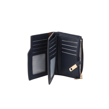 Unisex RFID Protection Medium Purse with ID Slot Zipped Wallet