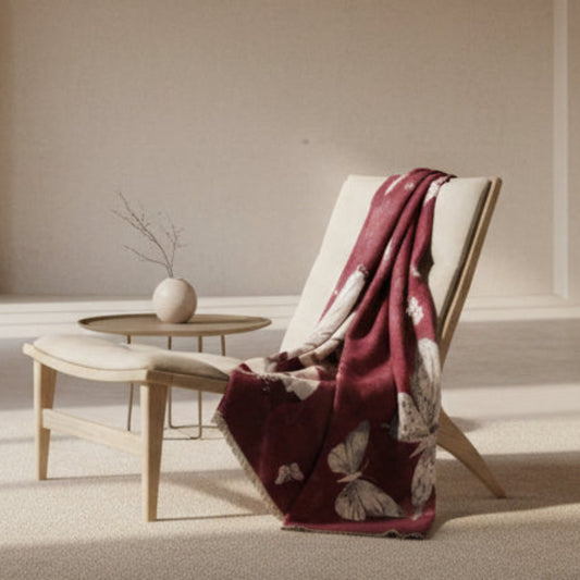 Supper Soft Butterfly Cashmere Blended Big Scarves