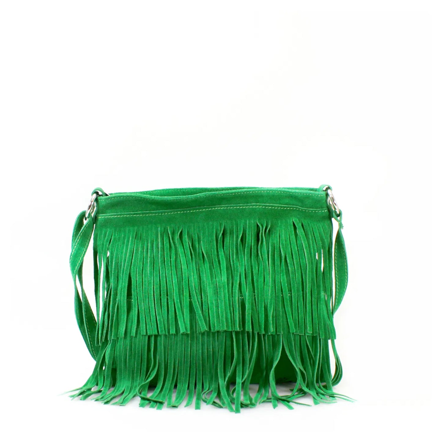 Real Suede Soft Leather Tassel Crossbody Bag