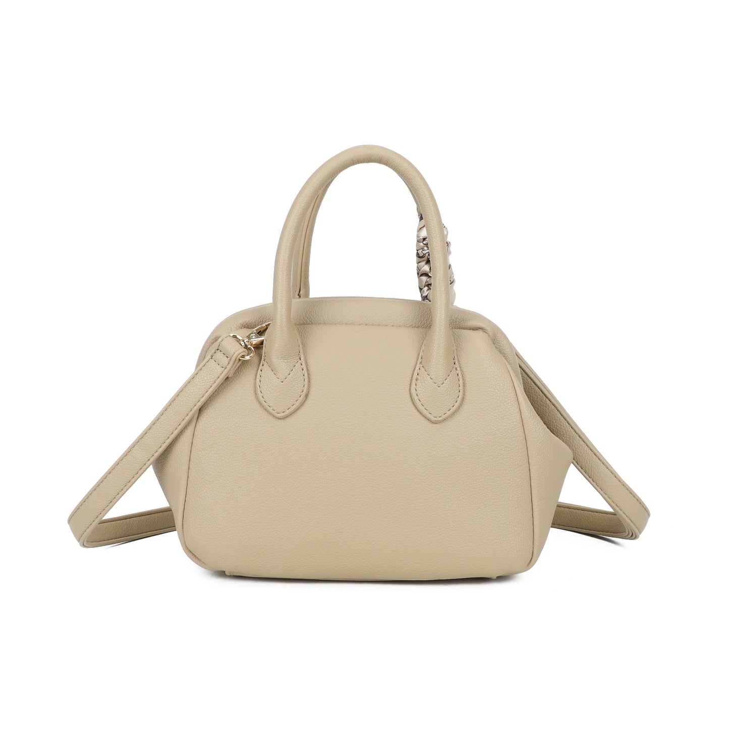 Snap Closure Top Handle Scarf Bag