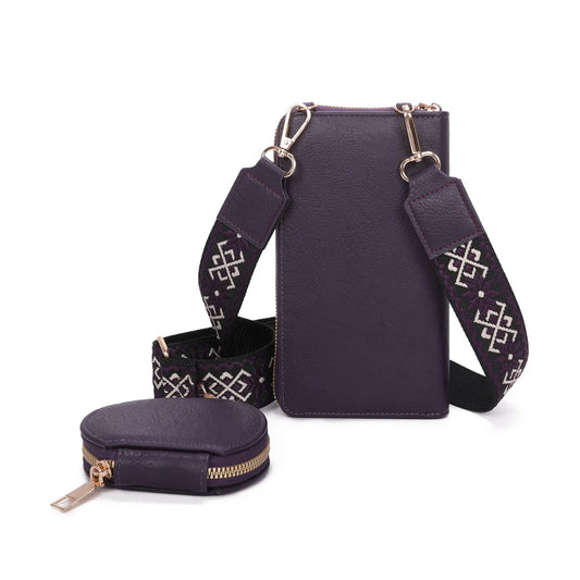 Long Canvas Strap Phone Case with Coin Purse