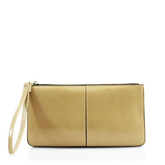 Double Zipped Flat Wristlet Purse