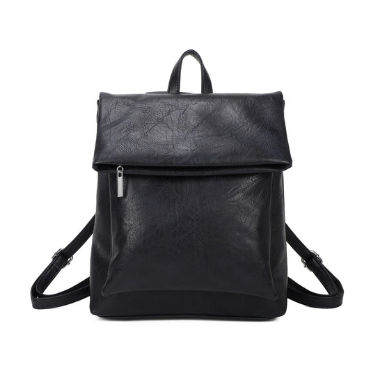 Backpack with Grab Handle and Top Zip Closure