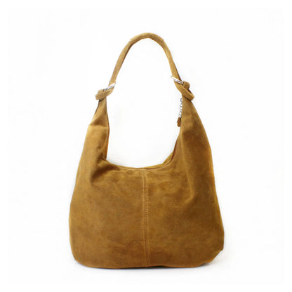 Real Suede Leather Shoulder Oversize Hobo bag