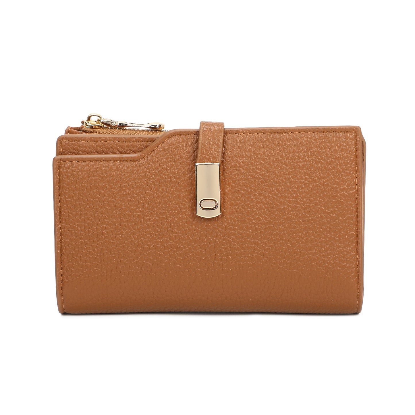 Unisex RFID Protection Medium Purse with ID Slot Zipped Wallet