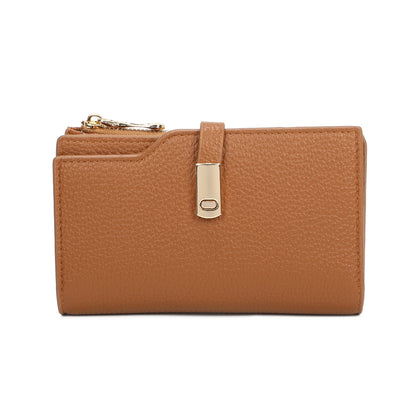 Unisex RFID Protection Medium Purse with ID Slot Zipped Wallet