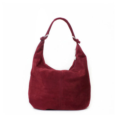 Real Suede Leather Shoulder Oversize Hobo bag