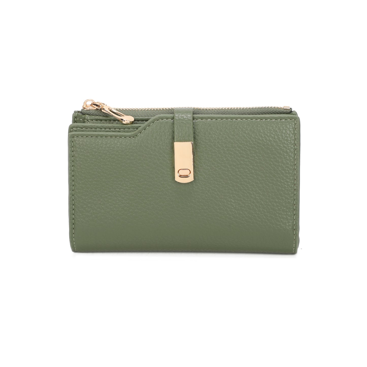 Unisex RFID Protection Medium Purse with ID Slot Zipped Wallet