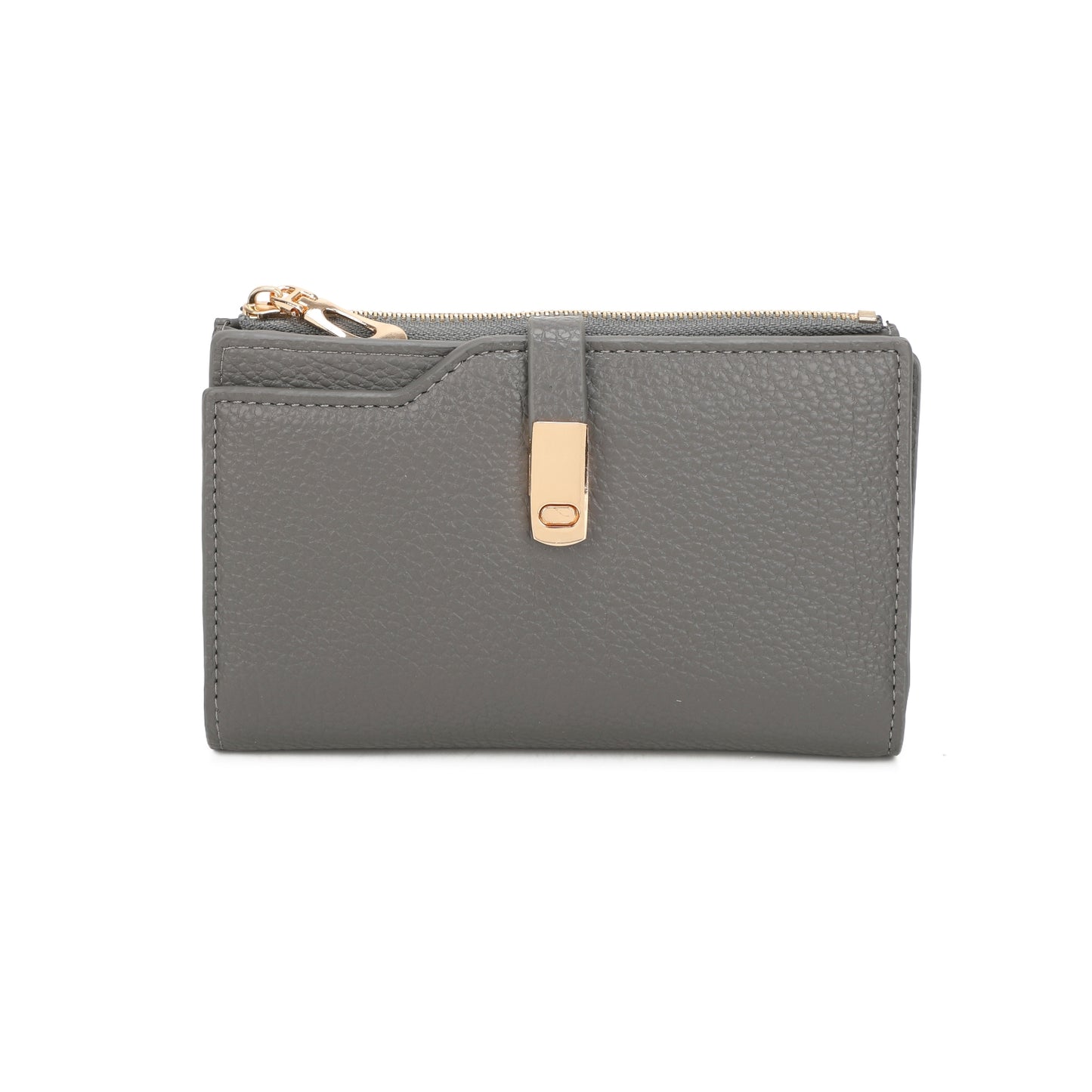 Unisex RFID Protection Medium Purse with ID Slot Zipped Wallet