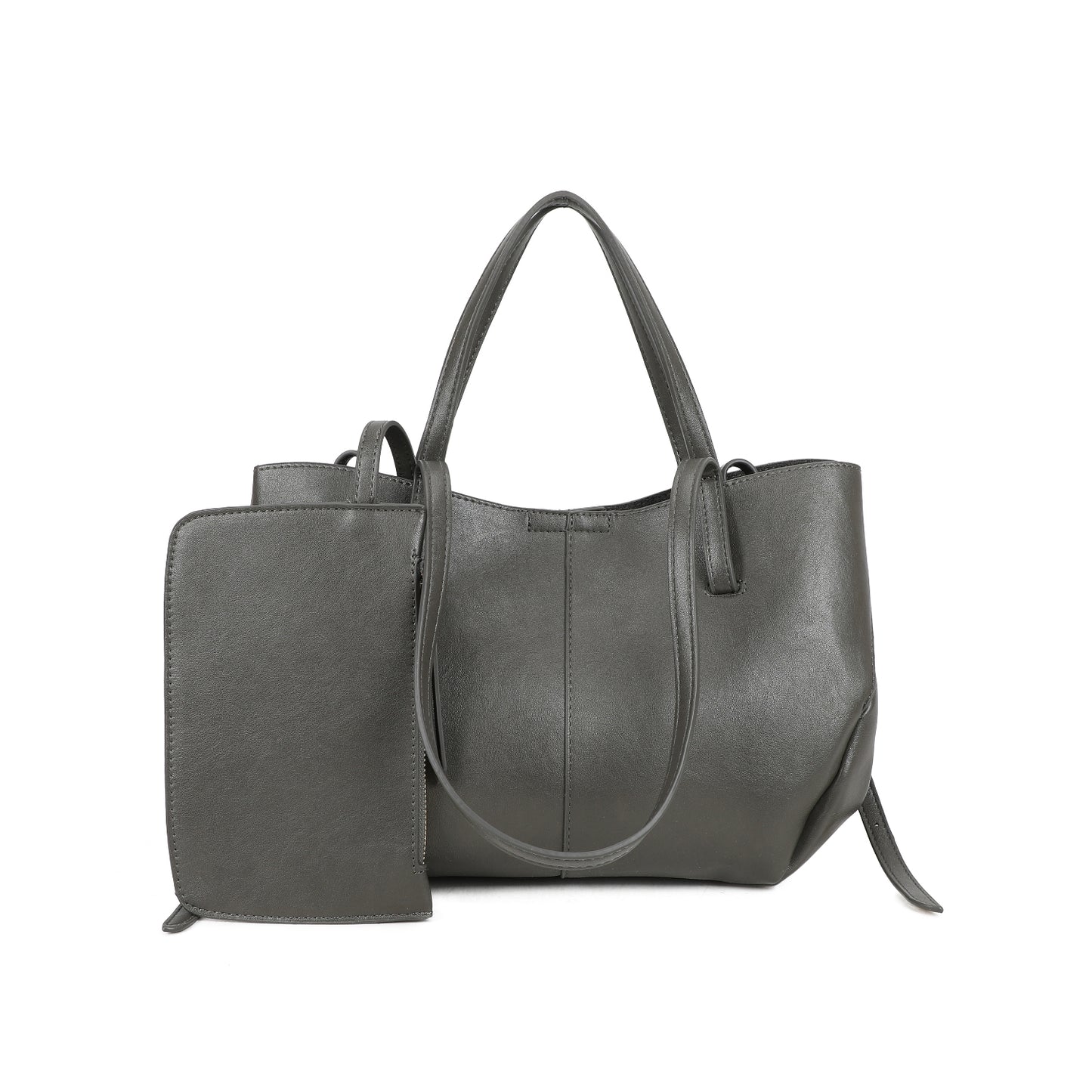 Long and Short Handle Shoulder Bag with Purse