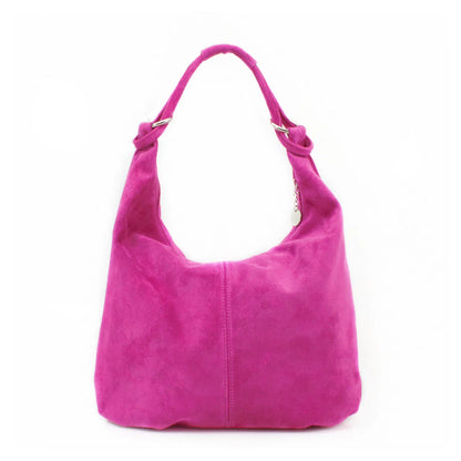 Real Suede Leather Shoulder Oversize Hobo bag