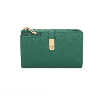 Unisex RFID Protection Medium Purse with ID Slot Zipped Wallet