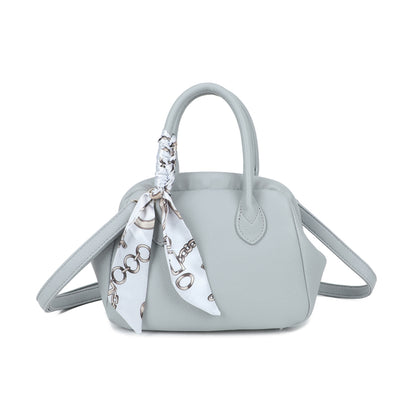 Snap Closure Top Handle Scarf Bag