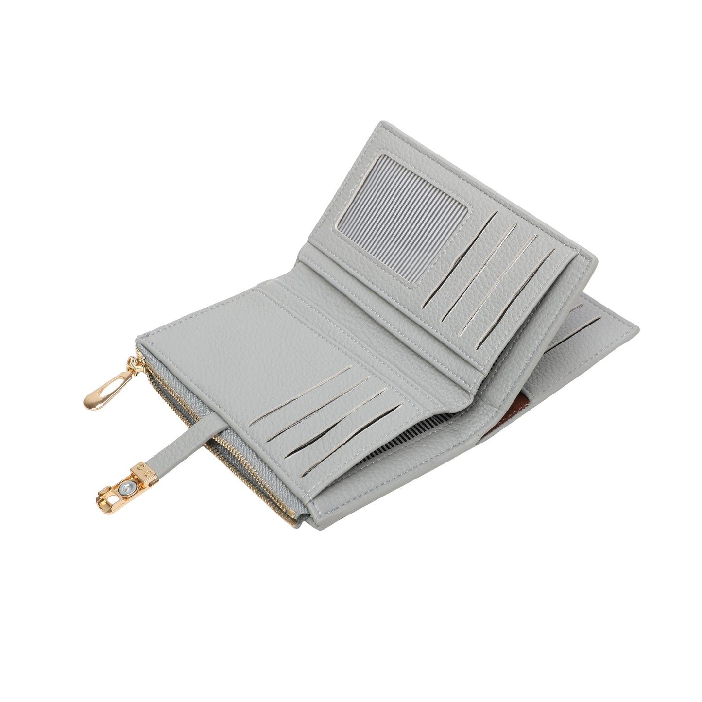 Unisex RFID Protection Medium Purse with ID Slot Zipped Wallet