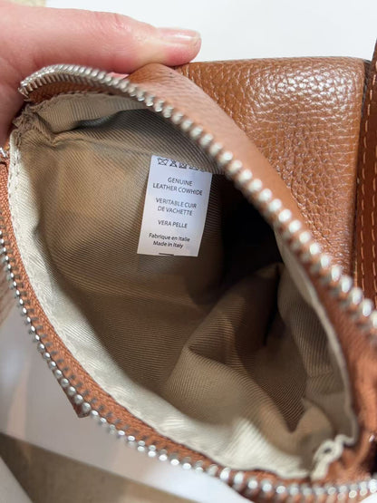 Genuine Leather Crossbody Phone Bag – Chestnut Brown