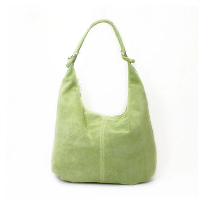 Real Suede Leather Shoulder Oversize Hobo bag