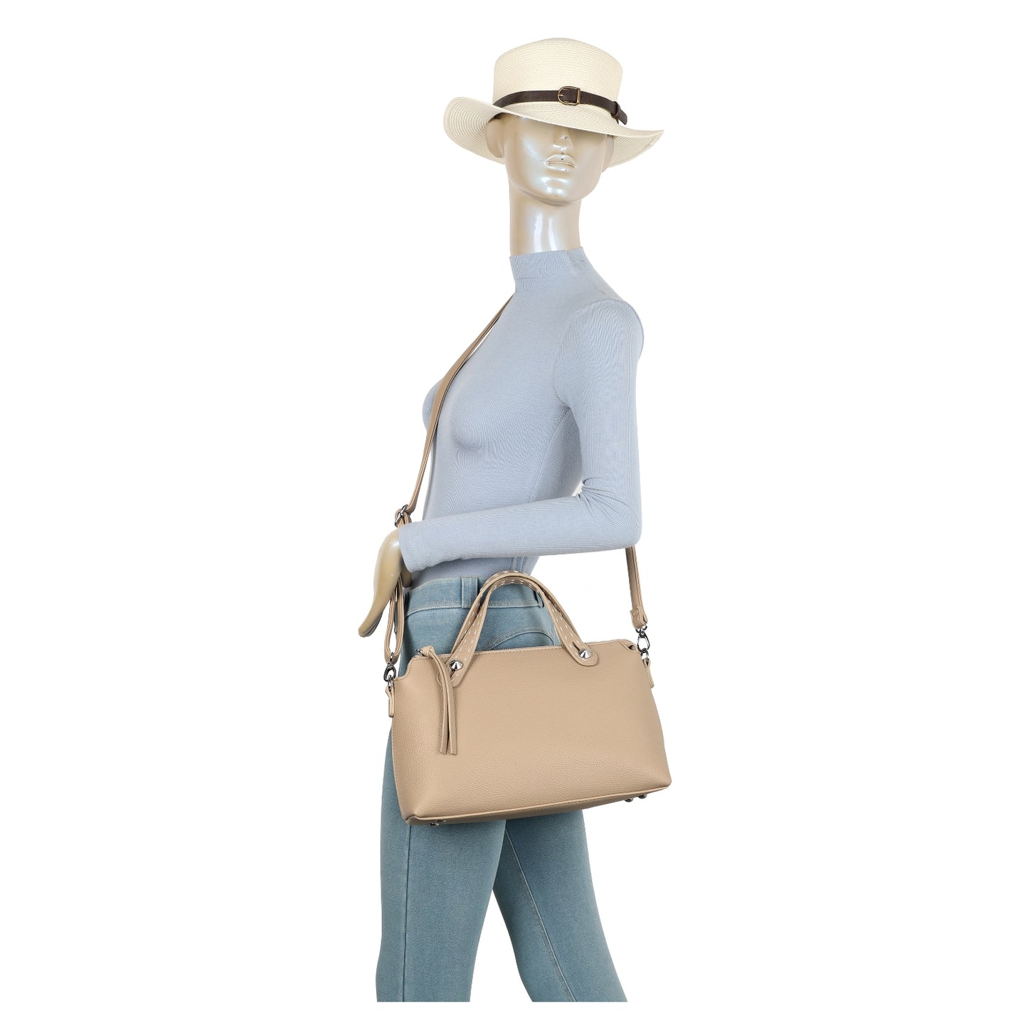 Medium Grab Tote Bag with Detachable and adjustable across the body strap