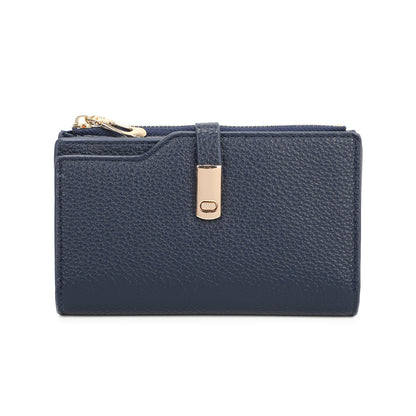 Unisex RFID Protection Medium Purse with ID Slot Zipped Wallet