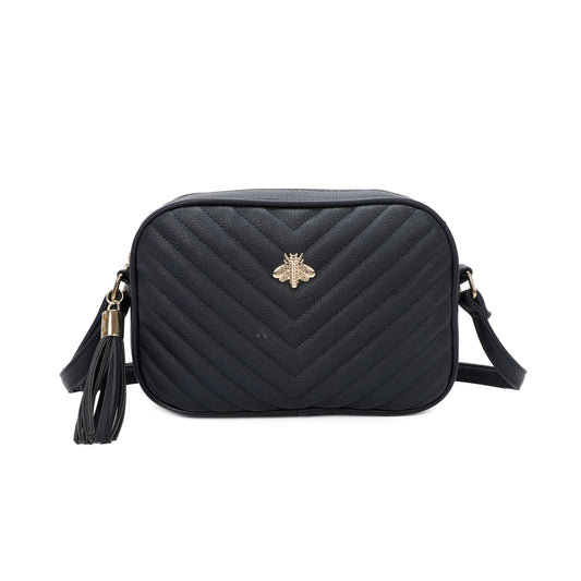 Bee Quilted Medium Crossbody Bag