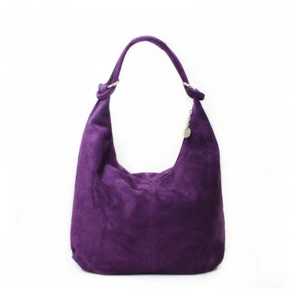 Real Suede Leather Shoulder Oversize Hobo bag
