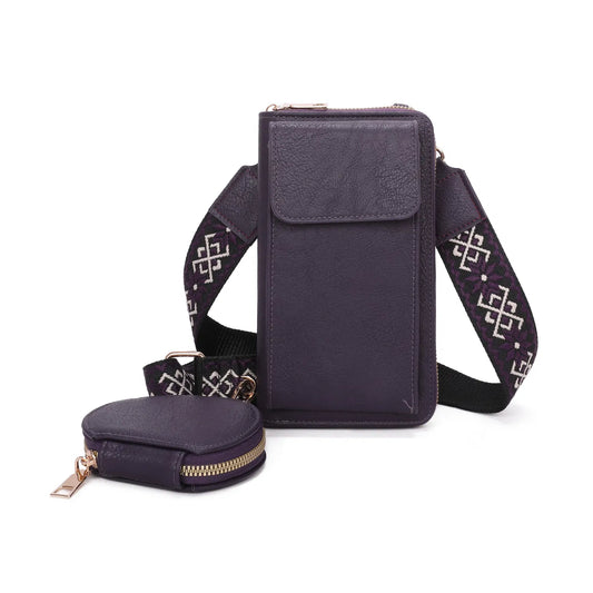 Long Canvas Strap Phone Case with Coin Purse