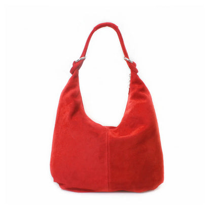Real Suede Leather Shoulder Oversize Hobo bag