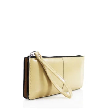Double Zipped Flat Wristlet Purse