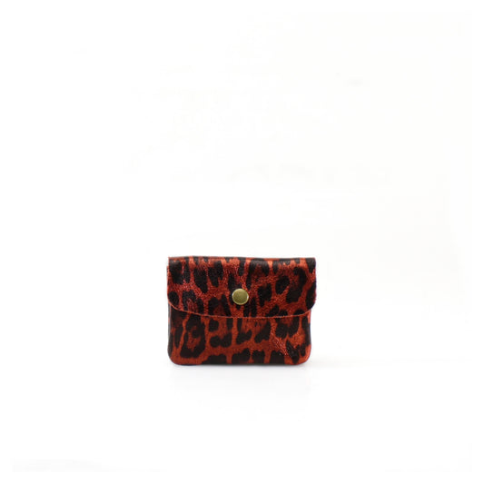Real Leather Leopard Print Coin Purse