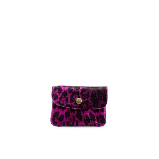 Real Leather Leopard Print Coin Purse