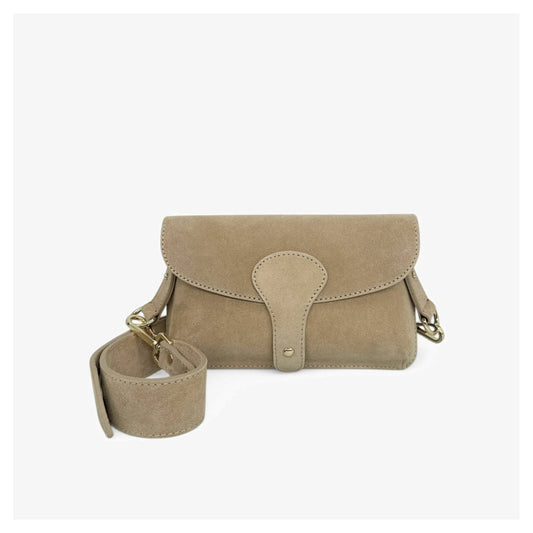 Real Suede Leather Crossbody Bag