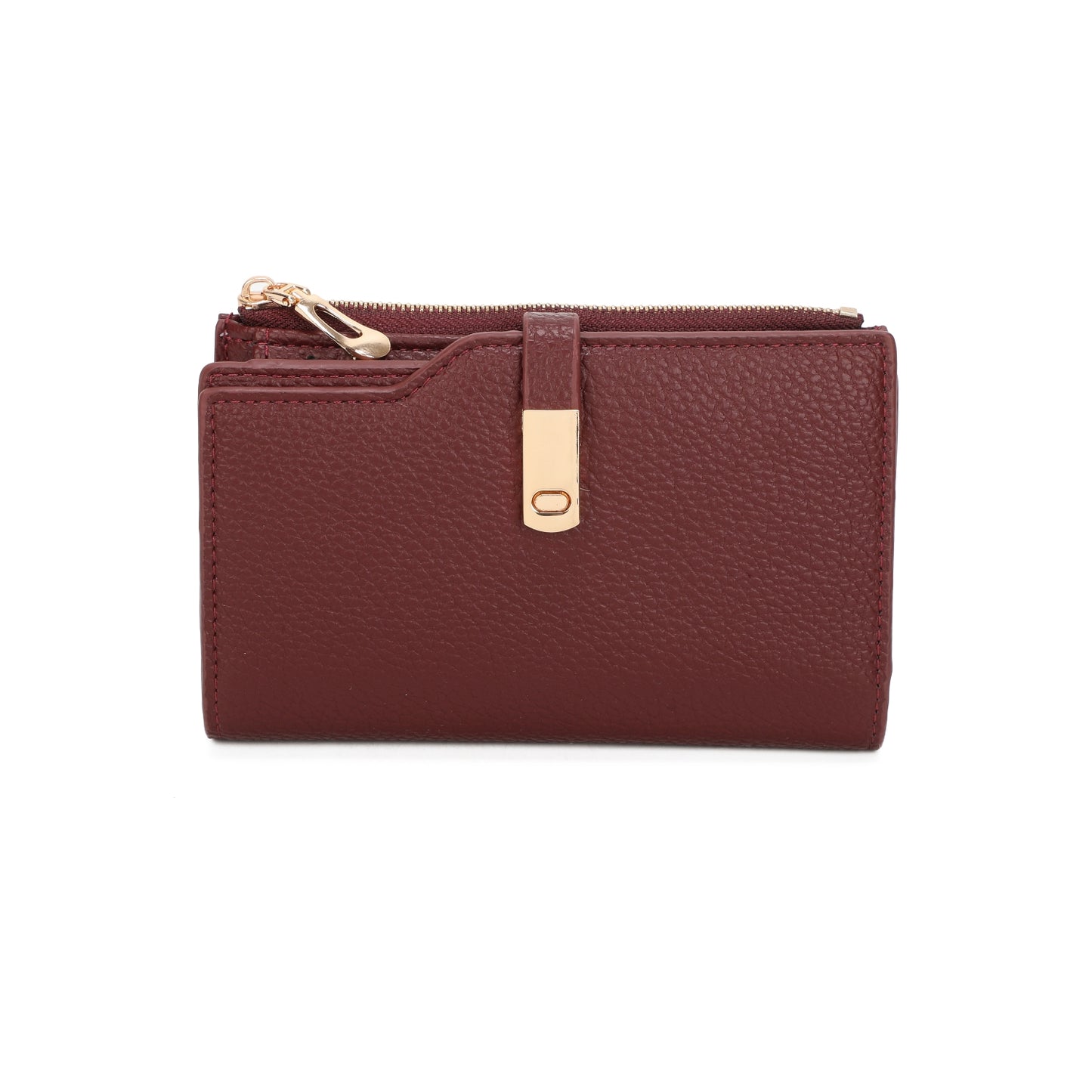 Unisex RFID Protection Medium Purse with ID Slot Zipped Wallet