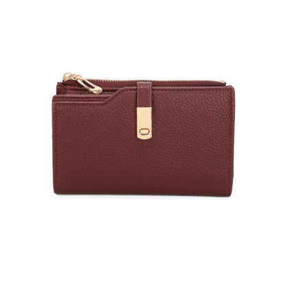 Unisex RFID Protection Medium Purse with ID Slot Zipped Wallet