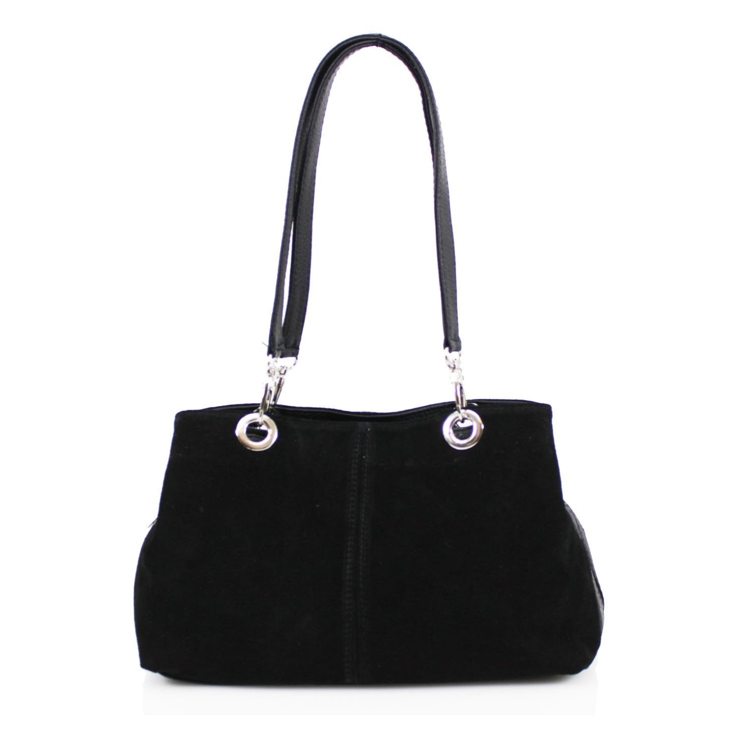 Quality Triple Compartments Real Suede Leather Handbag