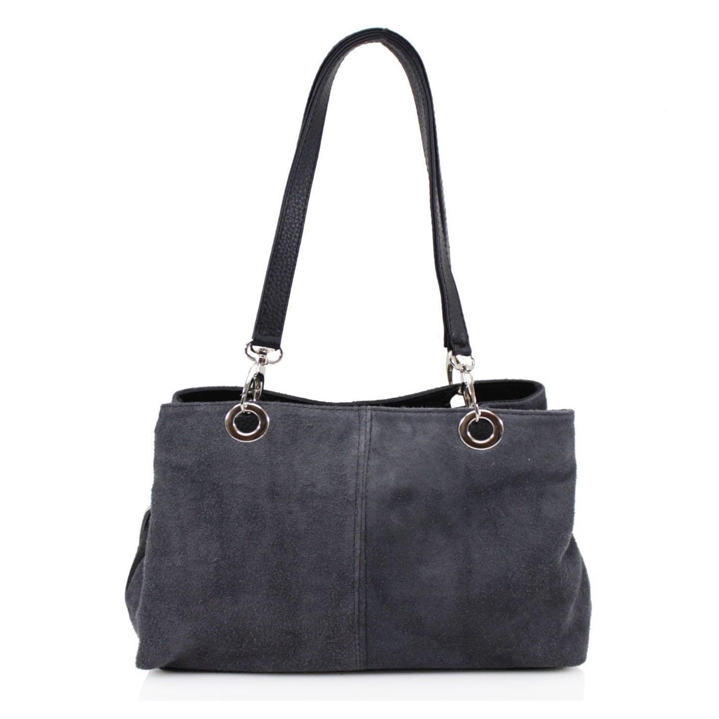 Quality Triple Compartments Real Suede Leather Handbag